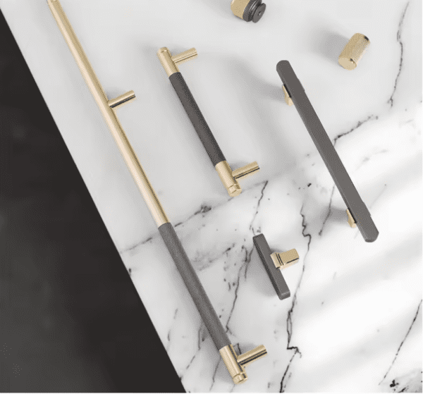 Nordic Light Luxury Gold Gray Cabinet Handles Dresser